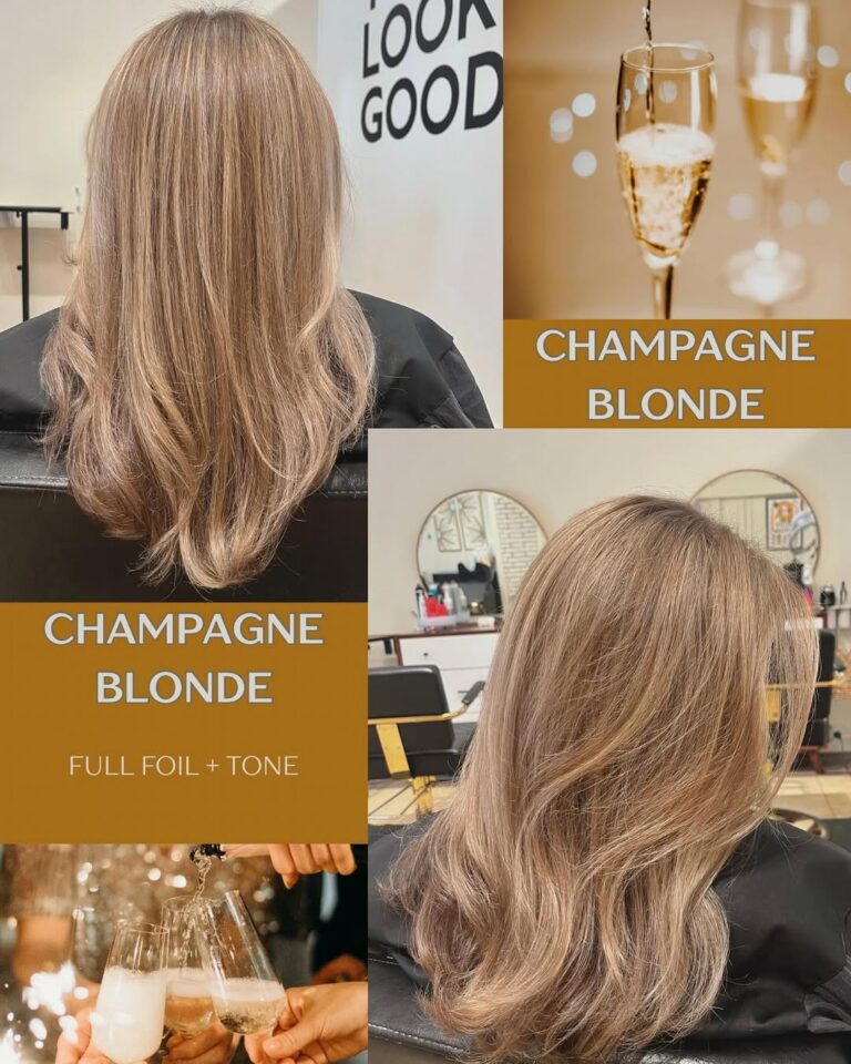 Dellariachampagneblond | Dellaria Salons | Dellaria Salons Summer balayage hair color at Dellaria Salons Massachusetts