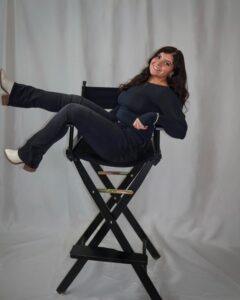 Meet Amanda Dellaria Salons Team | Dellaria Salons Amanda hair stylist on the Dellaria Salons team in Massachusetts casual studio portrait