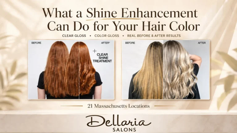 shineenhancementhairglossdellariasalons | Dellaria Salons | Dellaria Salons Shine Enhancement before and after hair gloss results at Dellaria Salons Massachusetts