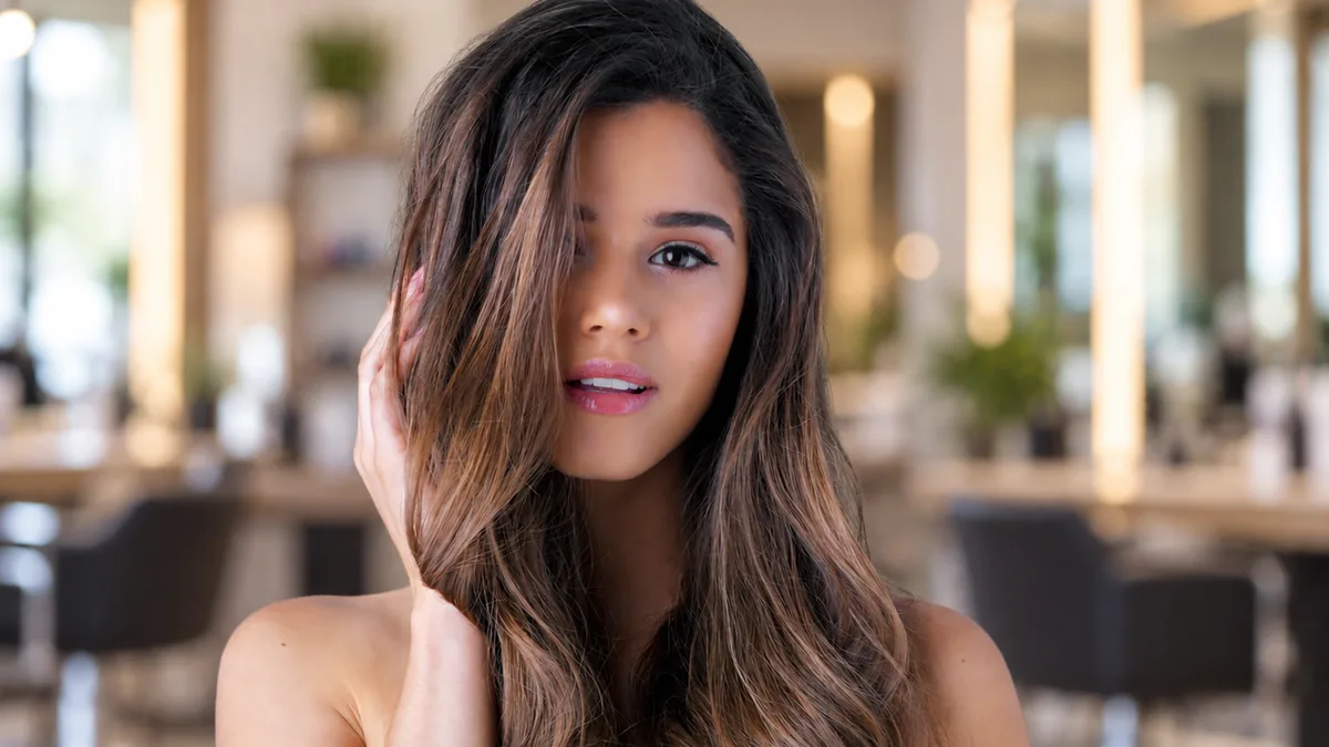 dellariadimensionalbrunettemassachusetts | Dellaria Salons Rich dimensional brunette hair color with hand painted depth at Dellaria Salons in Massachusetts